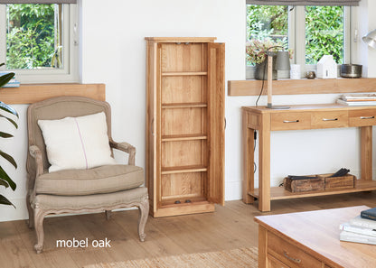 Oak DVD Storage Cupboard :  Oak CD and DVD Storage Cupboard. Stylish solutions for contemporary living. Part of the  Oak living room furniture range.