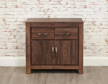 Walnut Small Sideboard : Walnut small two drawer sideboard. Quality storage solutions for contemporary living. Part of the walnut dining room furniture range.