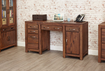 Walnut Twin Pedestal Computer Desk : Walnut large twin pedestal computer desk. Stylish solutions for contemporary living. Part of the walnut home office furniture range.