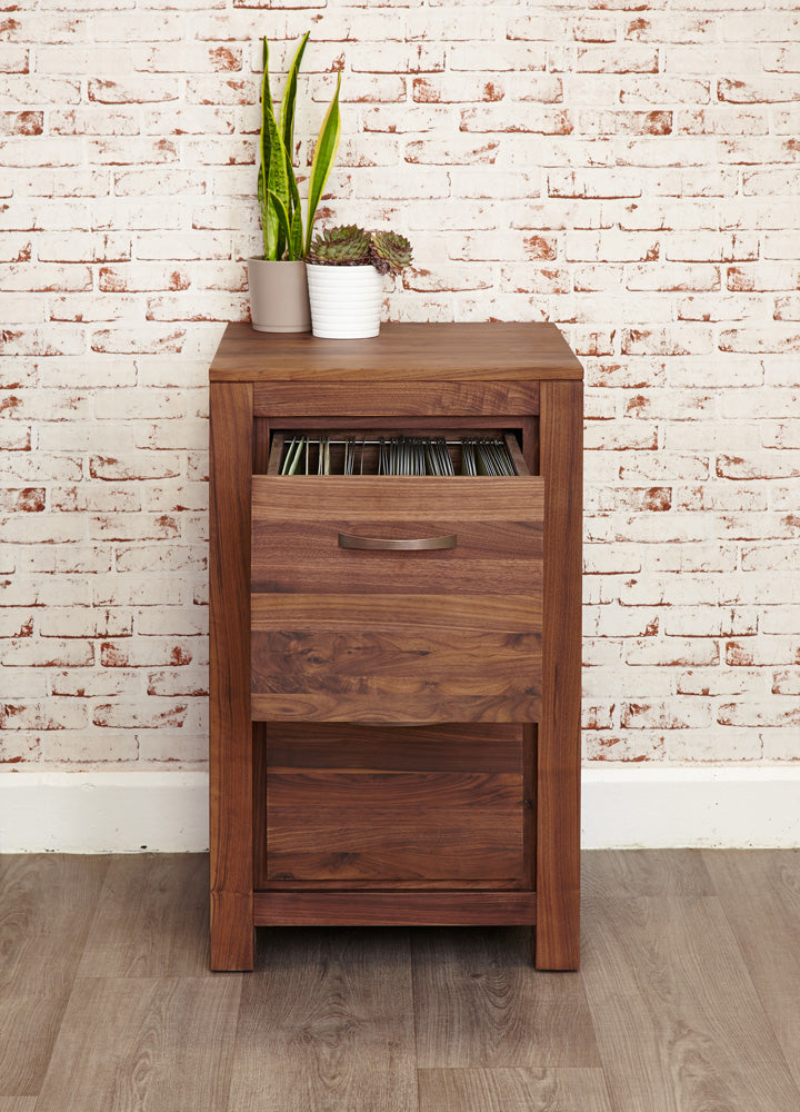 Walnut Two Drawer Filing Cabinet : Walnut two drawer filing cabinet. Stylish solutions for contemporary living. Part of the walnut home office furniture range.