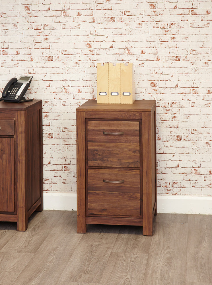 Walnut Two Drawer Filing Cabinet : Walnut two drawer filing cabinet. Stylish solutions for contemporary living. Part of the walnut home office furniture range.