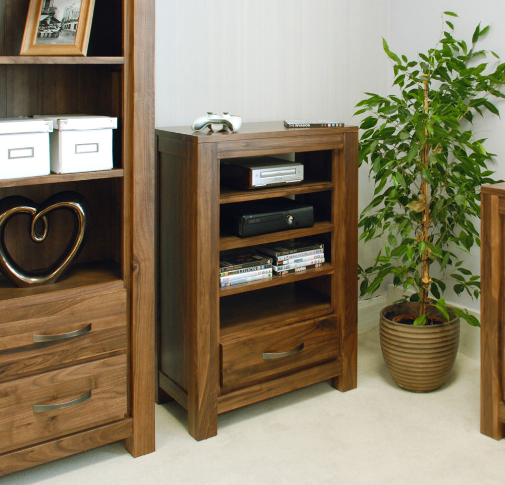 Walnut Entertainment Ancillaries Storage Unit : Walnut entertainment unitt. Stylish solutions for contemporary living. Part of the Walnut living room furniture range.