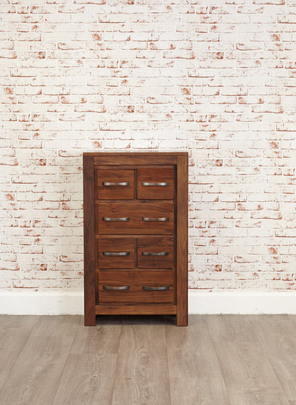 DVD / CD Storage Chest :  solid walnut DVD and CD storage chest with drawers. Stylish solutions for contemporary living. Part of the  Oak living room furniture range.