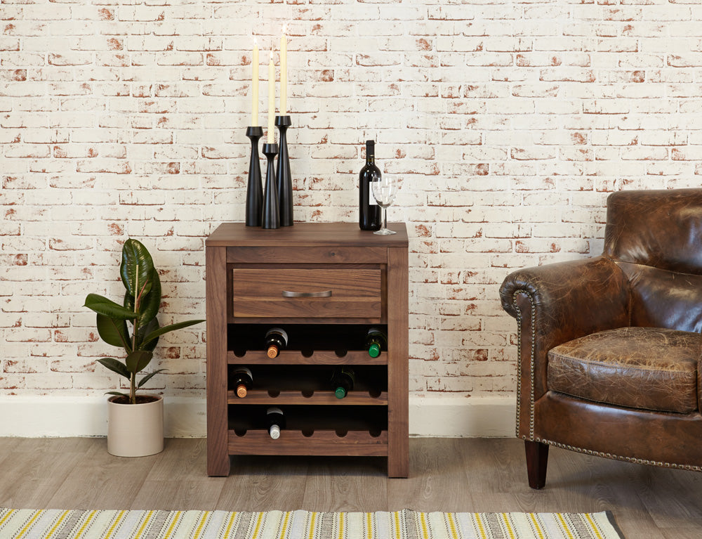 Wine Rack Lamp Table :  walnut wine rack / lamp table. Stylish storage solutions for contemporary dining. Part of the  Walnut furniture range.