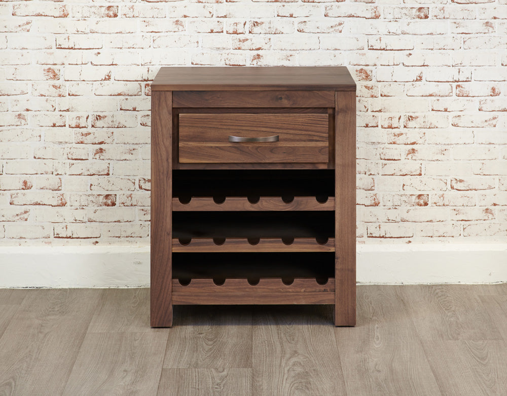 Wine Rack Lamp Table :  walnut wine rack / lamp table. Stylish storage solutions for contemporary dining. Part of the  Walnut furniture range.