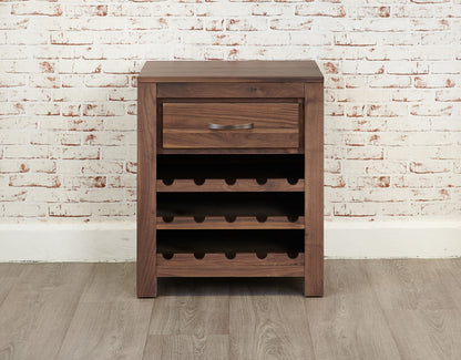 Wine Rack Lamp Table :  walnut wine rack / lamp table. Stylish storage solutions for contemporary dining. Part of the  Walnut furniture range.