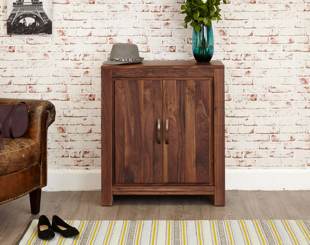 Walnut Shoe Cupboard : Walnut shoe cupboard. Stylish storage solutions for contemporary living. Part of the walnut hall furniture range.