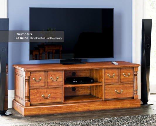 Widescreen Television Cabinet : , Tea Brown, Light Brown antique distressed painted mahogany widescreen television cabinet. Stylish solutions for  traditional living. Part of the stunning furniture collection.