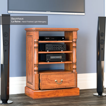 Entertainment Cabinet (Ancillaries) : , Tea Brown, Light Brown antique distressed  mahogany media storage and entertainment cabinet. Stylish solutions for traditional living. Part of the stunning  living room furniture collection.