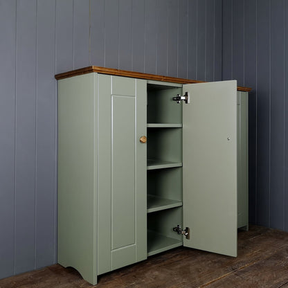 Large Country Storage Cabinet with 4 shelves
