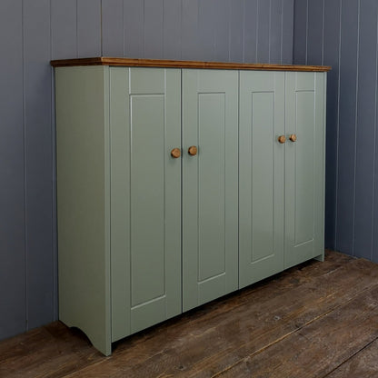 Large Country Storage Cabinet with 4 shelves
