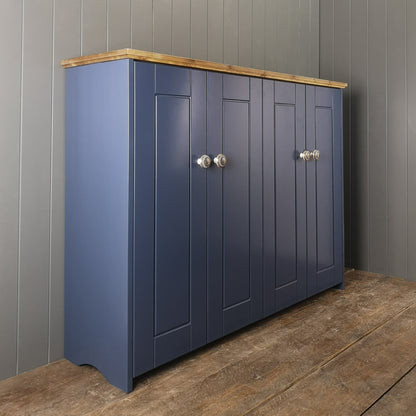 Large Country Storage Cabinet with 4 shelves