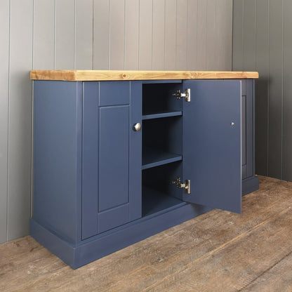Large Rustic Shoe Cupboard with 3 Shelves