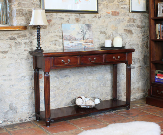 Console / Hall Table (With Drawers) :  three drawer console table. Stylish solutions for contemporary or traditional living. Part of the stunning  home furniture collection.