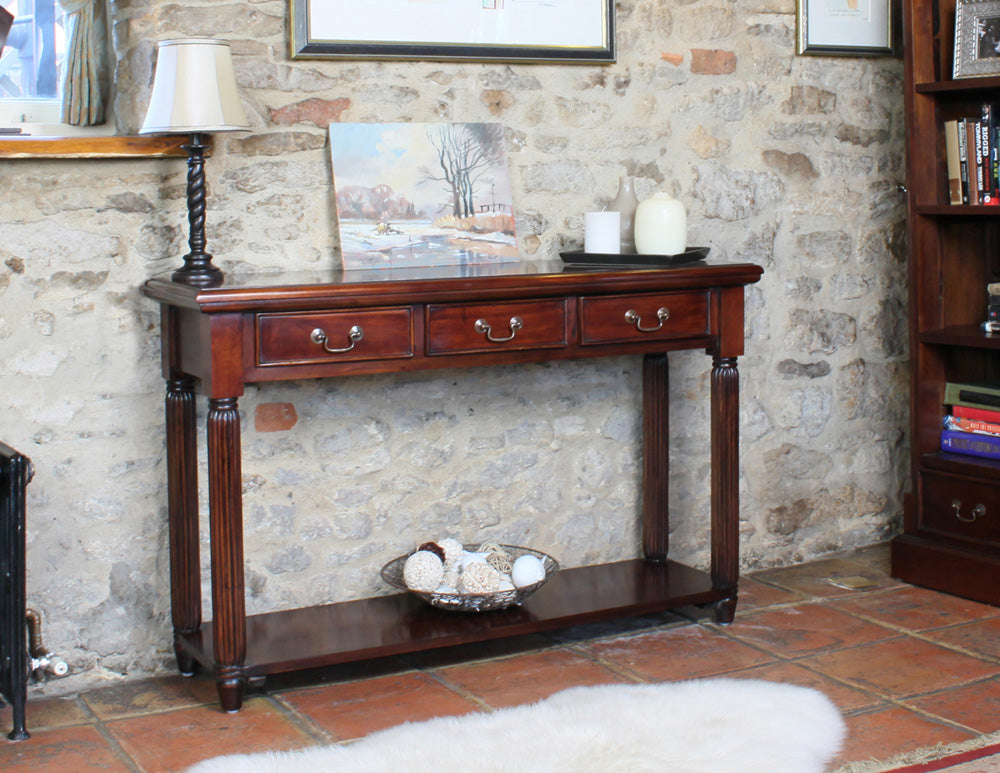Console / Hall Table (With Drawers) :  three drawer console table. Stylish solutions for contemporary or traditional living. Part of the stunning  home furniture collection.