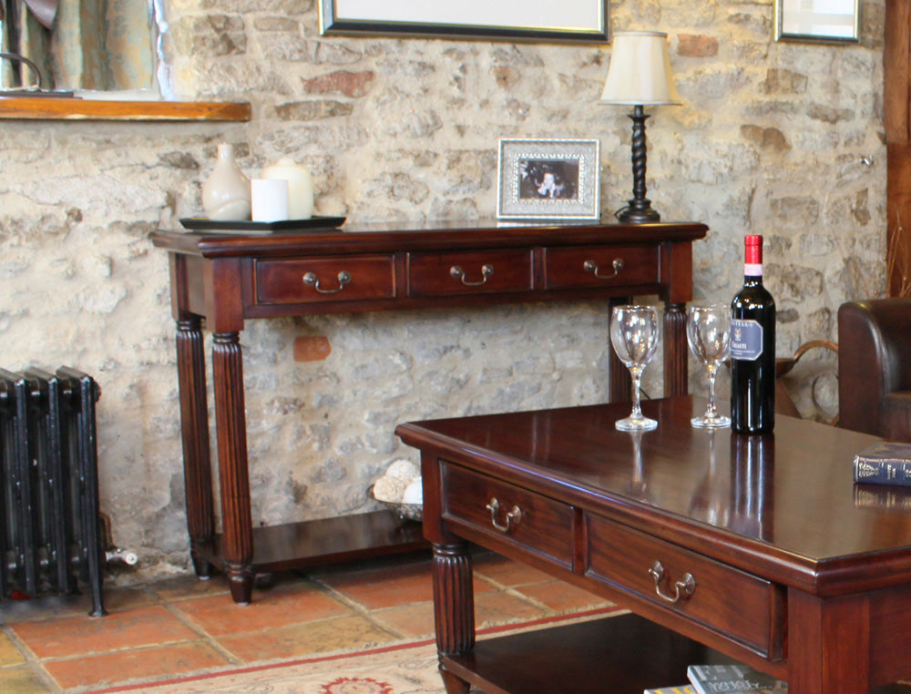 Console / Hall Table (With Drawers) :  three drawer console table. Stylish solutions for contemporary or traditional living. Part of the stunning  home furniture collection.