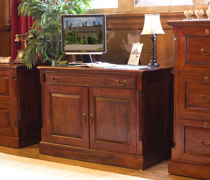 Hidden Home Office :  Mahogany Hidden Home Office computer desk. This stylish desk is designed to hide away all your computer equipment. Part of the  Mahogany home office furniture range.