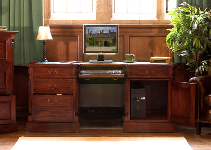 Twin Pedestal Computer Desk :  twin pedestal computer desk. Stylish solutions for contemporary or traditional living. Part of the Stunning  home office furniture range.