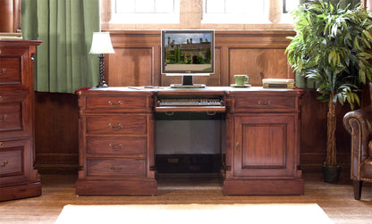 Twin Pedestal Computer Desk :  twin pedestal computer desk. Stylish solutions for contemporary or traditional living. Part of the Stunning  home office furniture range.