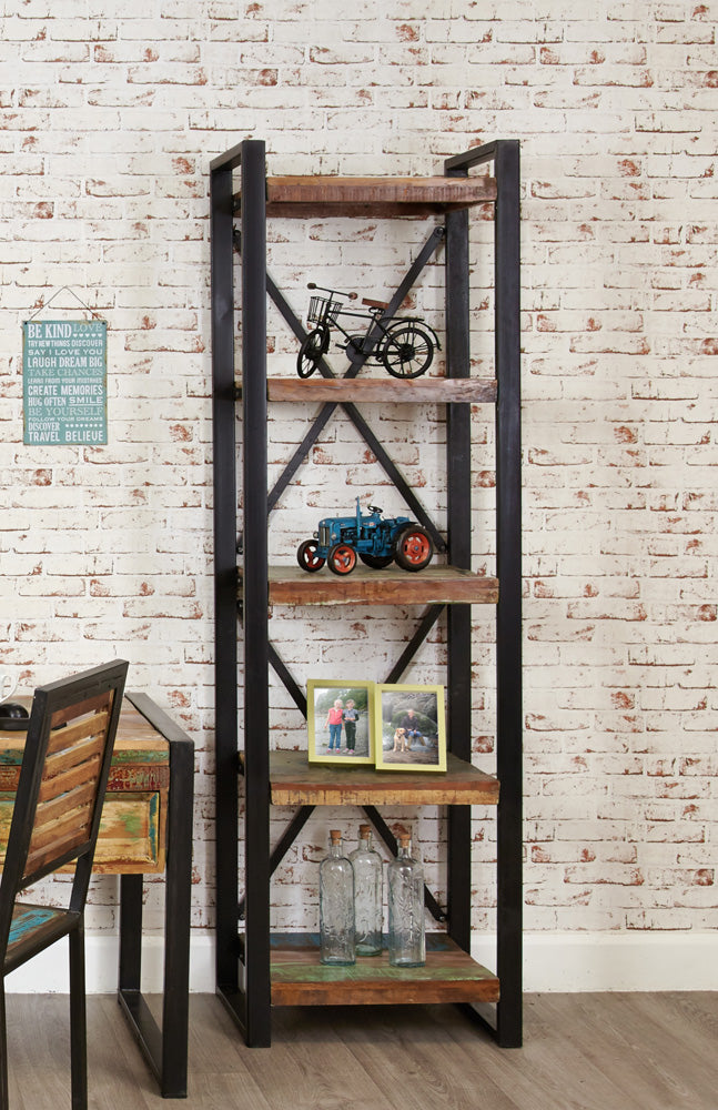 Alcove Bookcase :  alcove storage cabinet / bookcase. Made from reclaimed wood salvaged from old buildings in southern India. Part of the   range, colourful furniture for stylish living.