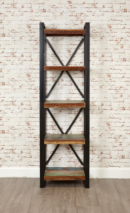 Alcove Bookcase :  alcove storage cabinet / bookcase. Made from reclaimed wood salvaged from old buildings in southern India. Part of the   range, colourful furniture for stylish living.