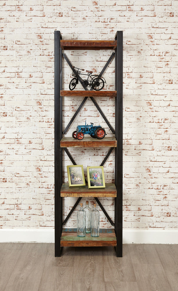Alcove Bookcase :  alcove storage cabinet / bookcase. Made from reclaimed wood salvaged from old buildings in southern India. Part of the   range, colourful furniture for stylish living.