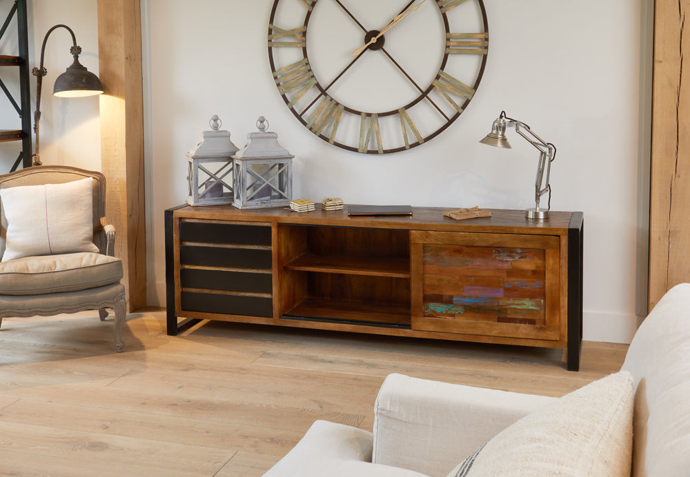 Ultra Large Sideboard :  Ultra Large Sideboard. Made from reclaimed wood salvaged from old buildings in southern India. Part of the   range, colourful furniture for stylish living.