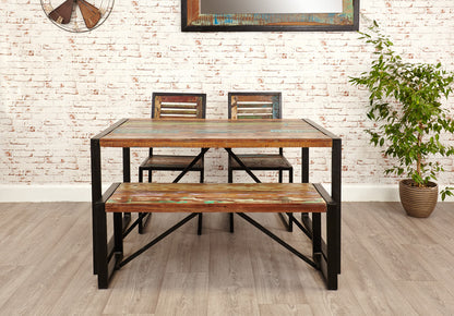 Small Dining Bench :  dining small bench. Made from reclaimed wood salvaged from old buildings in southern India. Part of the   range, colourful furniture for stylish living.