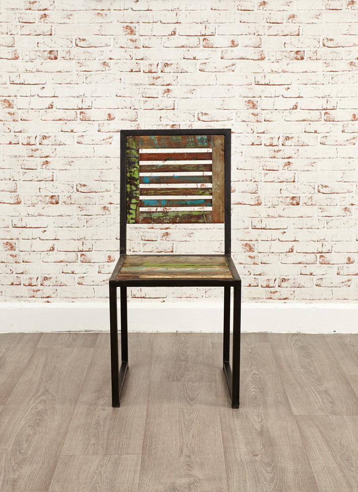 Dining Chair (Pack of two) :  dining chair. Made from reclaimed wood salvaged from old buildings in southern India. Part of the   range, colourful furniture for stylish living.