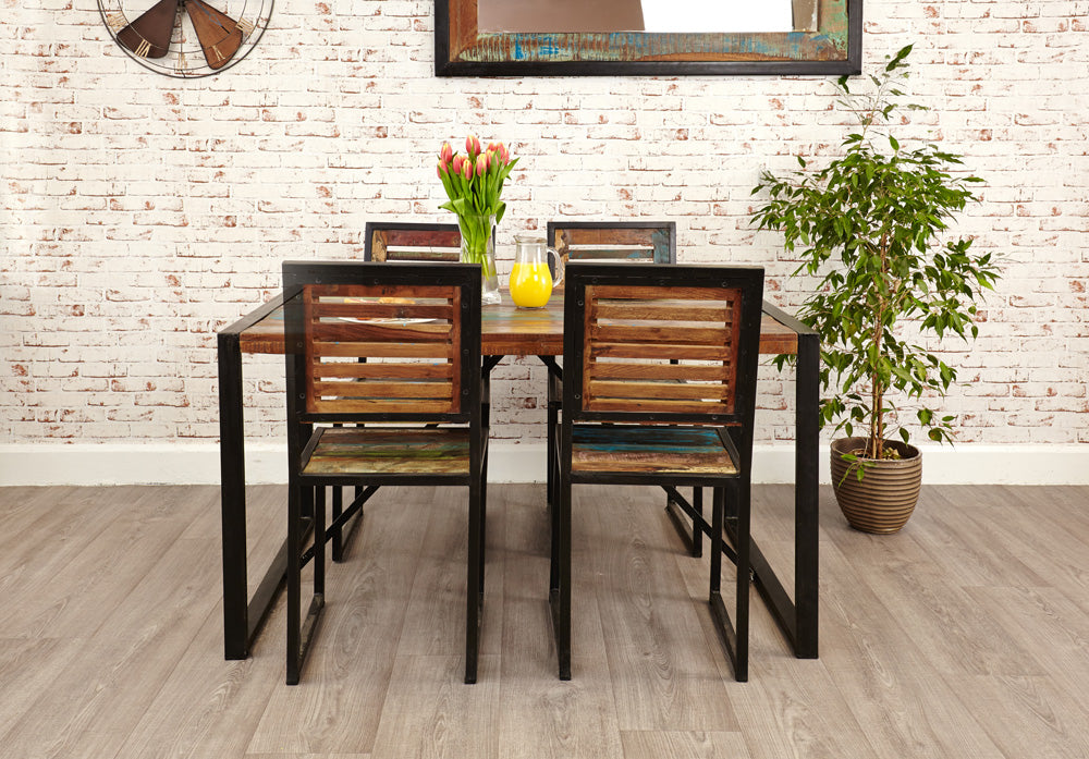 Dining Table Small :  small dining table. Made from reclaimed wood salvaged from old buildings in southern India. Part of the   range, colourful furniture for stylish living.