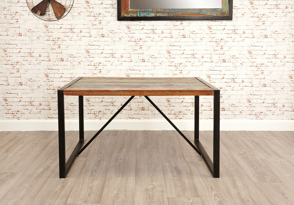 Dining Table Small :  small dining table. Made from reclaimed wood salvaged from old buildings in southern India. Part of the   range, colourful furniture for stylish living.