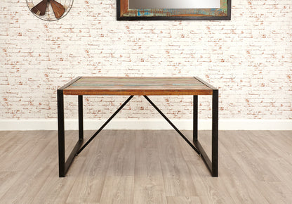 Dining Table Small :  small dining table. Made from reclaimed wood salvaged from old buildings in southern India. Part of the   range, colourful furniture for stylish living.