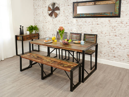 Dining Table Large :  large dining table. Made from reclaimed wood salvaged from old buildings in southern India. Part of the   range, colourful furniture for stylish living.