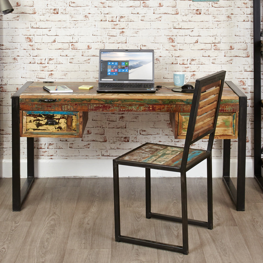 Laptop Desk / Dressing Table :  laptop desk / dressing table. Made from reclaimed wood salvaged from old buildings in southern India. Part of the   range, colourful furniture for stylish living.
