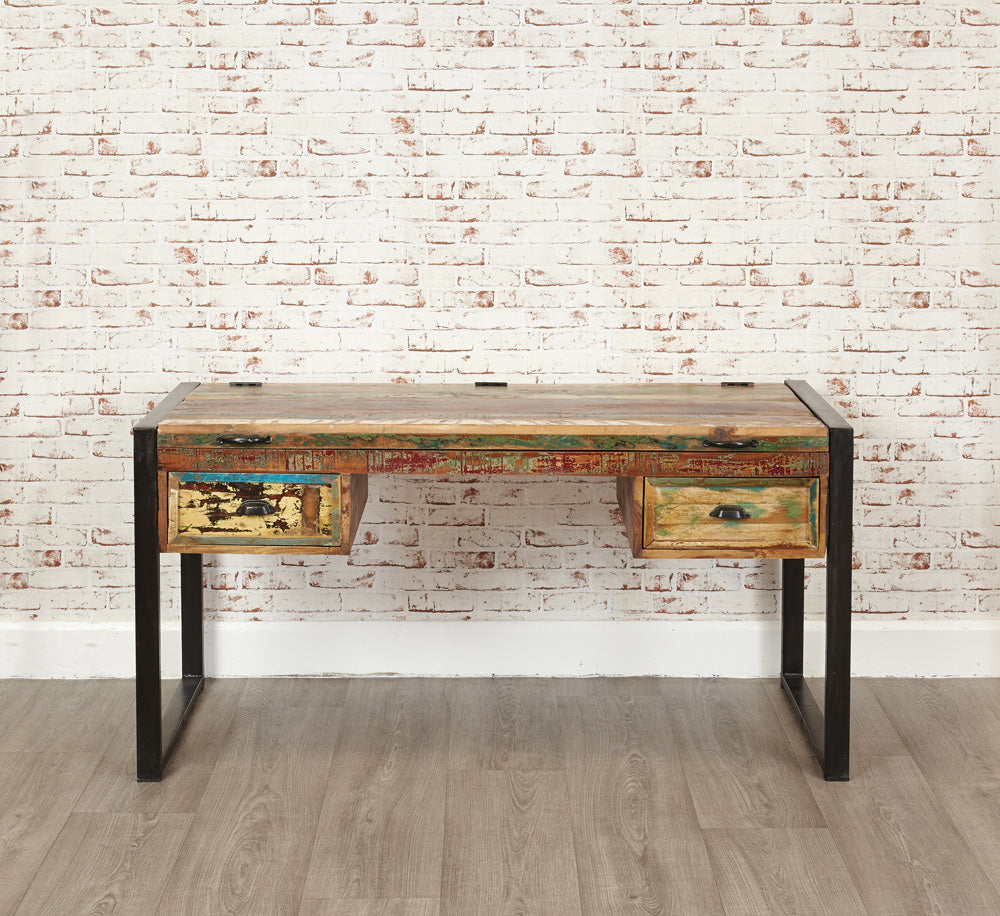 Laptop Desk / Dressing Table :  laptop desk / dressing table. Made from reclaimed wood salvaged from old buildings in southern India. Part of the   range, colourful furniture for stylish living.