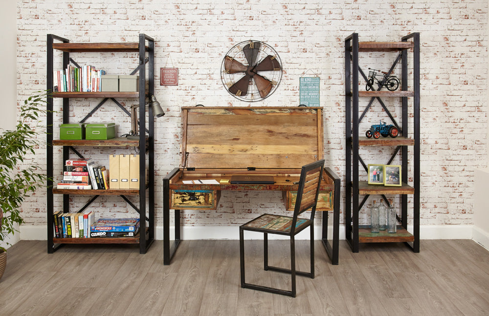 Laptop Desk / Dressing Table :  laptop desk / dressing table. Made from reclaimed wood salvaged from old buildings in southern India. Part of the   range, colourful furniture for stylish living.