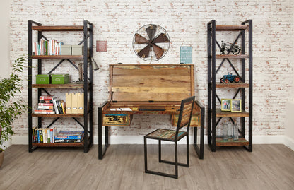 Laptop Desk / Dressing Table :  laptop desk / dressing table. Made from reclaimed wood salvaged from old buildings in southern India. Part of the   range, colourful furniture for stylish living.