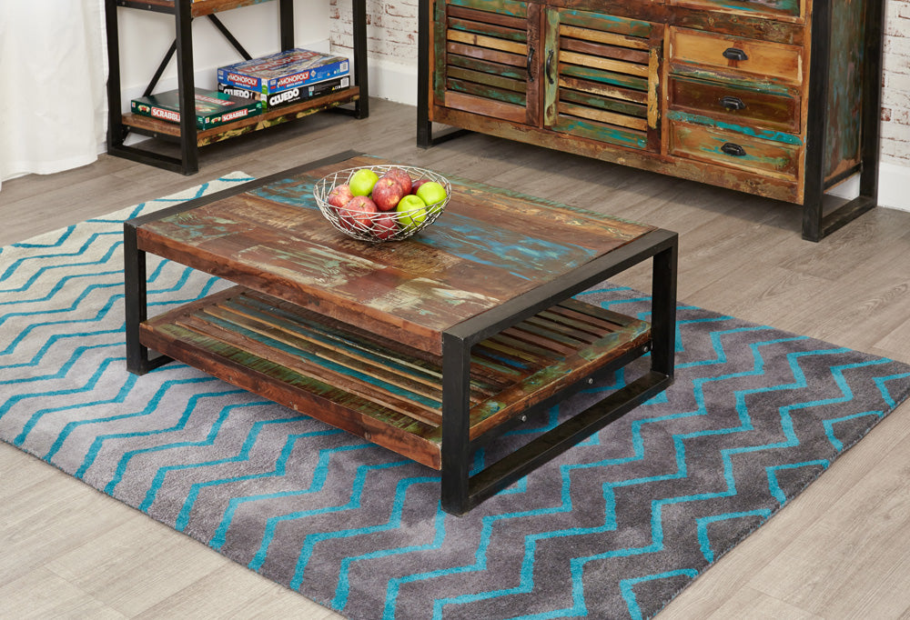 Rectangular Coffee Table :  rectangular coffee table. Made from reclaimed wood salvaged from old  and buildings in southern India. Part of the   collection, colourful furniture for stylish living.