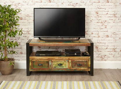 Television Cabinet :  television TV cabinet. Made from reclaimed wood salvaged from old buildings in southern India. Part of the   collection, colourful furniture for stylish living.