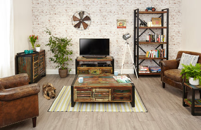 Television Cabinet :  television TV cabinet. Made from reclaimed wood salvaged from old buildings in southern India. Part of the   collection, colourful furniture for stylish living.