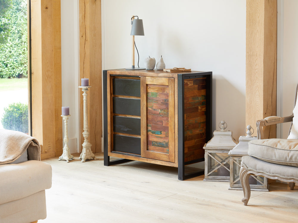 Home Storage Cupboard :  Home Storage Cupboard. Made from reclaimed wood salvaged from old buildings in southern India. Part of the   range, colourful furniture for stylish living.