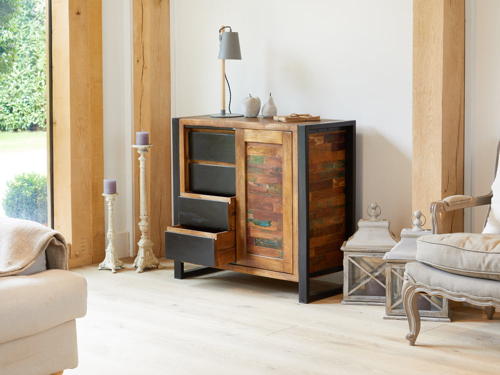 Home Storage Cupboard :  Home Storage Cupboard. Made from reclaimed wood salvaged from old buildings in southern India. Part of the   range, colourful furniture for stylish living.