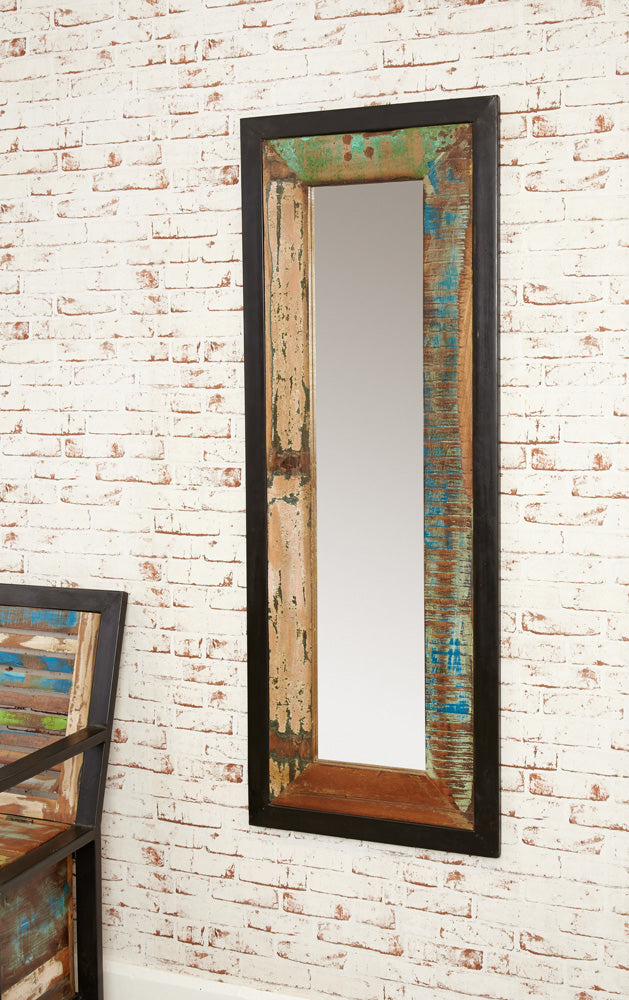 Mirror  Medium (Hangs landscape or portrait) : medium  mirror. hangs landscape or portrait Made from reclaimed wood salvaged from old buildings in southern India. Part of the   range, colourful furniture for stylish living.