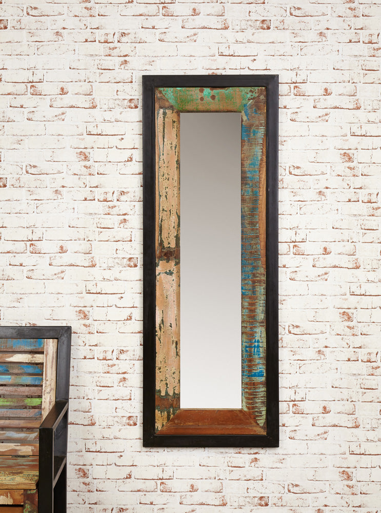 Mirror  Medium (Hangs landscape or portrait) : medium  mirror. hangs landscape or portrait Made from reclaimed wood salvaged from old buildings in southern India. Part of the   range, colourful furniture for stylish living.