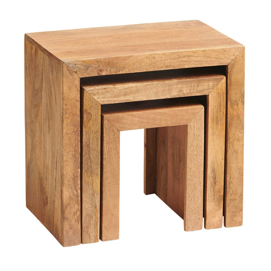 LIGHT MANGO NEST OF 3 TABLES