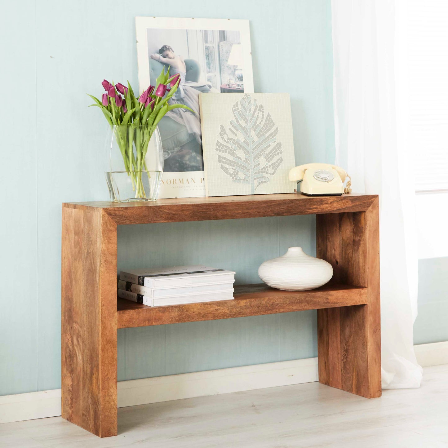 LIGHT MANGO CONSOLE TABLE 