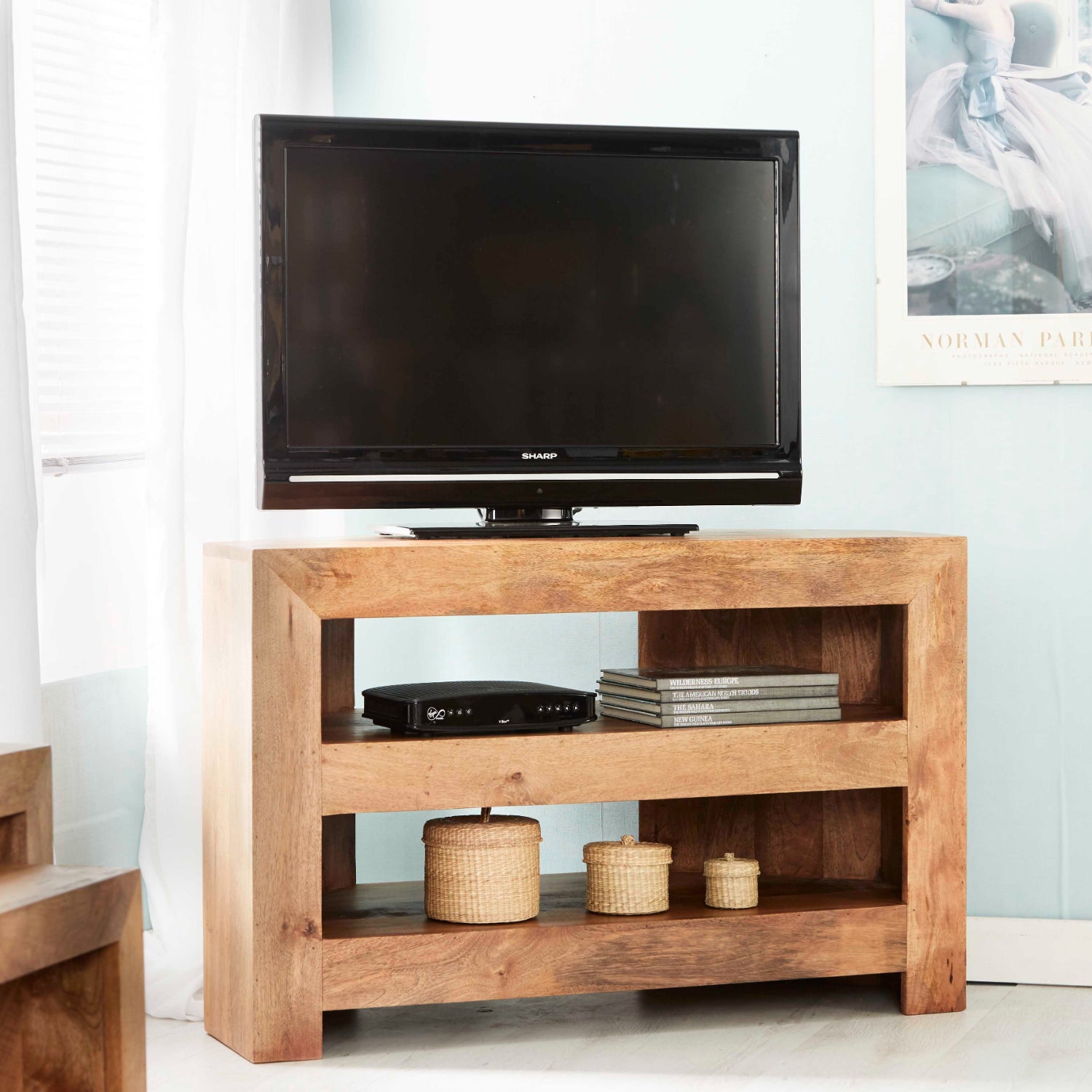 LIGHT MANGO CORNER TV UNIT 