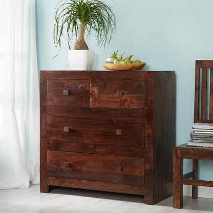 DARK MANGO 4 DRAWER DRESSING CHEST