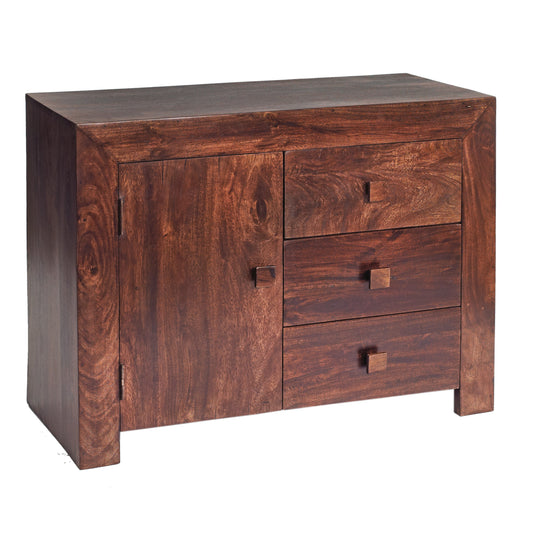 DARK MANGO 3 DRAWER SIDEBOARD 