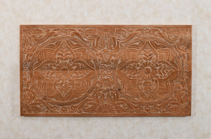 Artwork Mango Wood Bedframe Headboard
